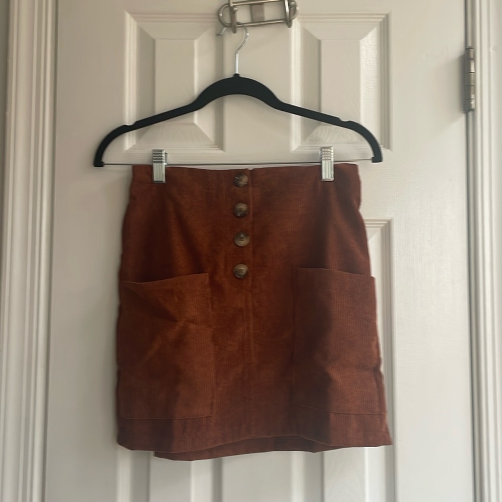 Amazon Button Down Corduroy Skirt Size XS-S